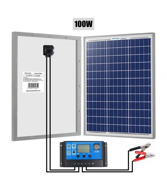 Panou solar gard electric NEXON 100W cu regulator