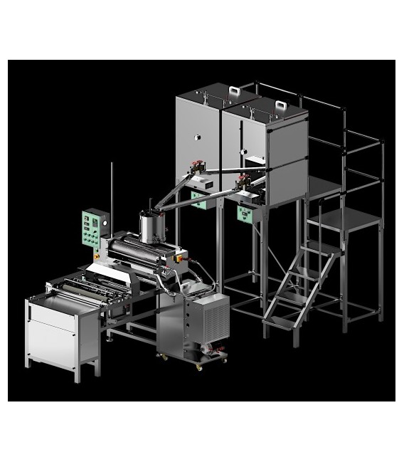 Mașină pentru prelucrat foiță de ceară Model 1, pentru 3 foițe