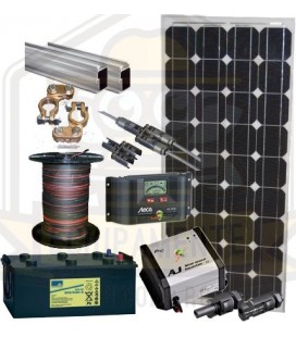 Pachet fotovoltaic starter III 2x100wp /2x100Ah